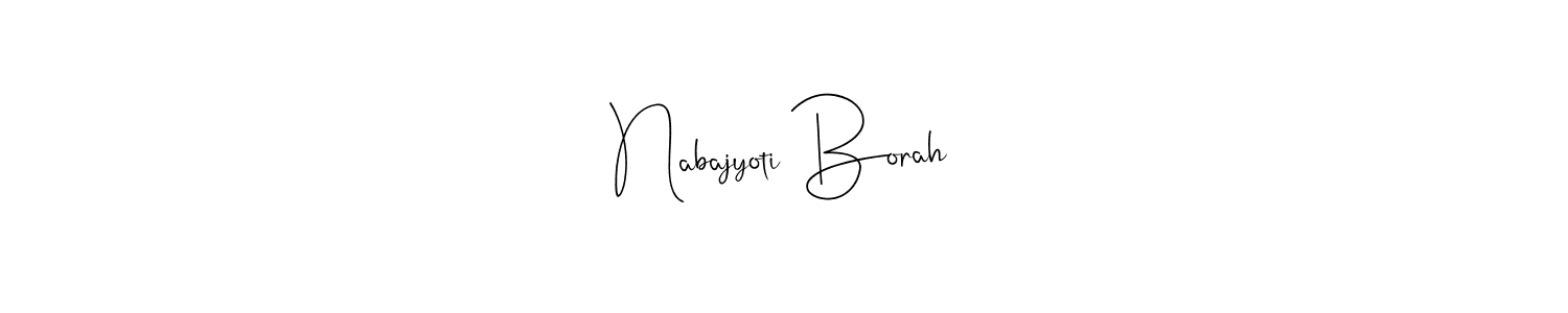 How to make Nabajyoti Borah signature? Andilay-7BmLP is a professional autograph style. Create handwritten signature for Nabajyoti Borah name. Nabajyoti Borah signature style 4 images and pictures png