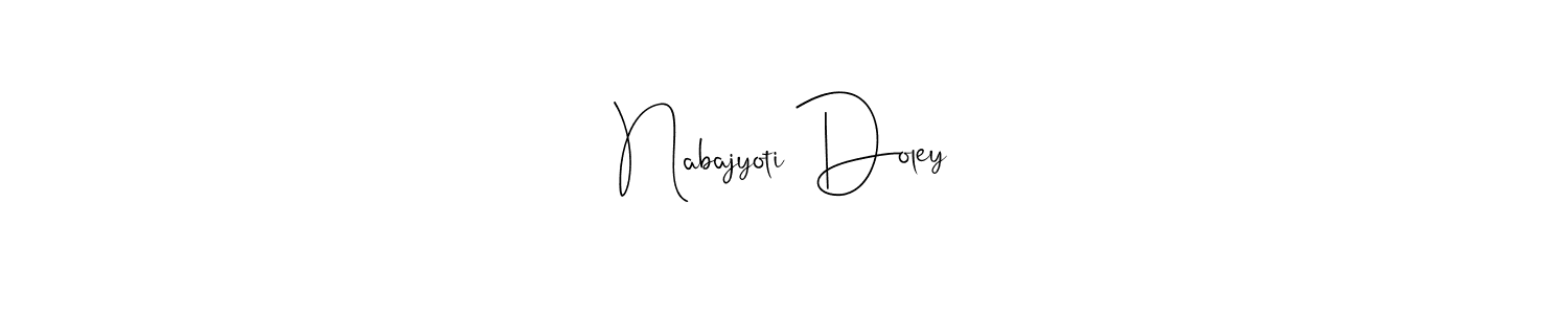 This is the best signature style for the Nabajyoti Doley name. Also you like these signature font (Andilay-7BmLP). Mix name signature. Nabajyoti Doley signature style 4 images and pictures png