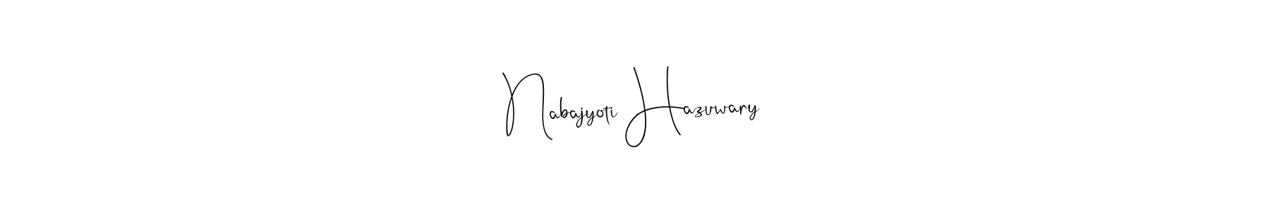 Make a short Nabajyoti Hazuwary signature style. Manage your documents anywhere anytime using Andilay-7BmLP. Create and add eSignatures, submit forms, share and send files easily. Nabajyoti Hazuwary signature style 4 images and pictures png