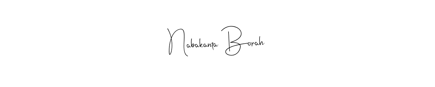 How to make Nabakanta Borah signature? Andilay-7BmLP is a professional autograph style. Create handwritten signature for Nabakanta Borah name. Nabakanta Borah signature style 4 images and pictures png