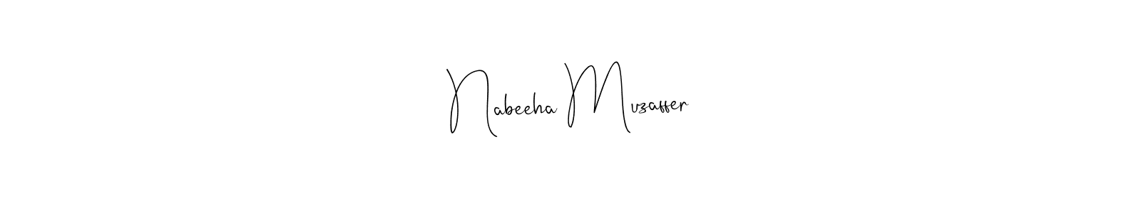 Also we have Nabeeha Muzaffer name is the best signature style. Create professional handwritten signature collection using Andilay-7BmLP autograph style. Nabeeha Muzaffer signature style 4 images and pictures png