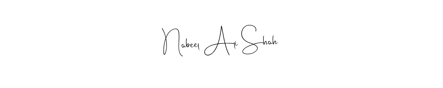 Make a beautiful signature design for name Nabeel Ali Shah. Use this online signature maker to create a handwritten signature for free. Nabeel Ali Shah signature style 4 images and pictures png