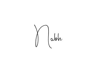 Use a signature maker to create a handwritten signature online. With this signature software, you can design (Andilay-7BmLP) your own signature for name Nabh. Nabh signature style 4 images and pictures png