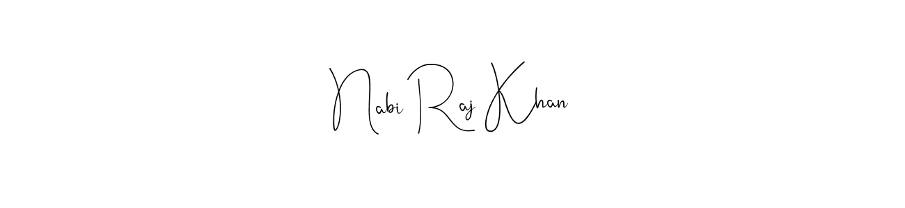 if you are searching for the best signature style for your name Nabi Raj Khan. so please give up your signature search. here we have designed multiple signature styles  using Andilay-7BmLP. Nabi Raj Khan signature style 4 images and pictures png