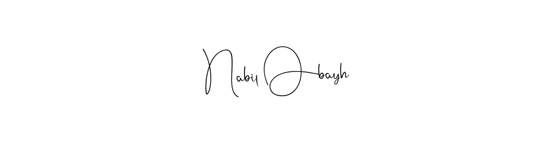if you are searching for the best signature style for your name Nabil Obayh. so please give up your signature search. here we have designed multiple signature styles  using Andilay-7BmLP. Nabil Obayh signature style 4 images and pictures png