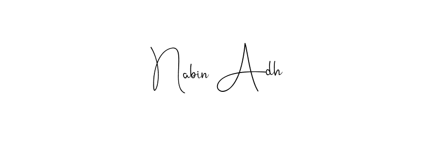 Here are the top 10 professional signature styles for the name Nabin Adh. These are the best autograph styles you can use for your name. Nabin Adh signature style 4 images and pictures png