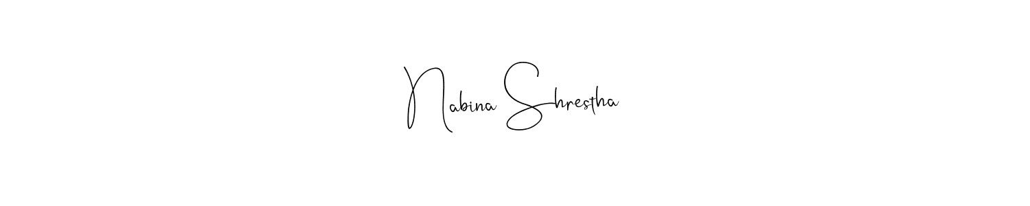 Nabina Shrestha stylish signature style. Best Handwritten Sign (Andilay-7BmLP) for my name. Handwritten Signature Collection Ideas for my name Nabina Shrestha. Nabina Shrestha signature style 4 images and pictures png