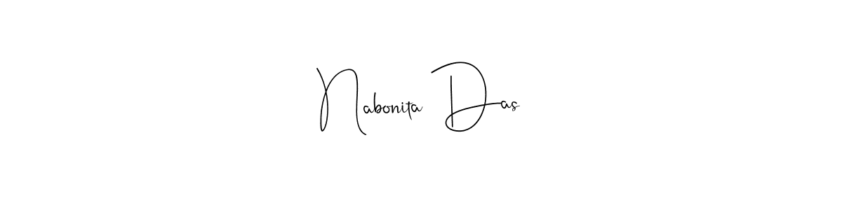 The best way (Andilay-7BmLP) to make a short signature is to pick only two or three words in your name. The name Nabonita Das include a total of six letters. For converting this name. Nabonita Das signature style 4 images and pictures png