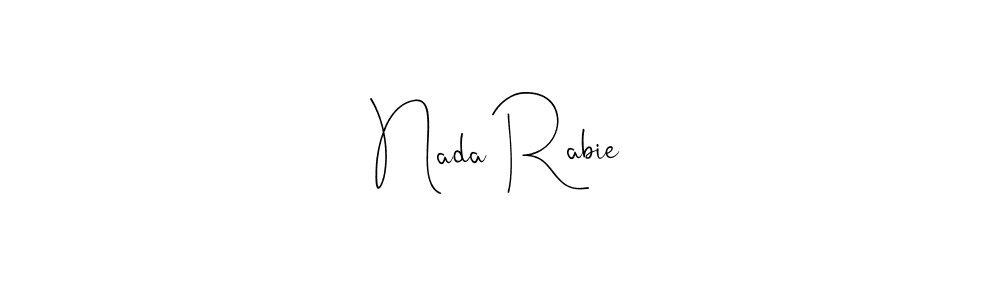 The best way (Andilay-7BmLP) to make a short signature is to pick only two or three words in your name. The name Nada Rabie include a total of six letters. For converting this name. Nada Rabie signature style 4 images and pictures png