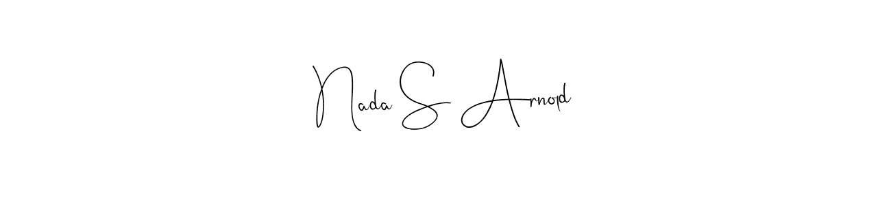 This is the best signature style for the Nada S Arnold name. Also you like these signature font (Andilay-7BmLP). Mix name signature. Nada S Arnold signature style 4 images and pictures png