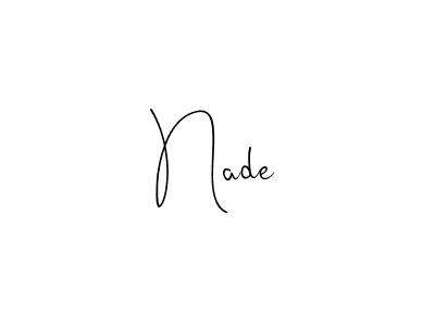 You can use this online signature creator to create a handwritten signature for the name Nade. This is the best online autograph maker. Nade signature style 4 images and pictures png