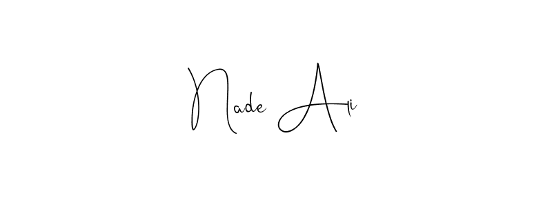 Make a beautiful signature design for name Nade Ali. Use this online signature maker to create a handwritten signature for free. Nade Ali signature style 4 images and pictures png