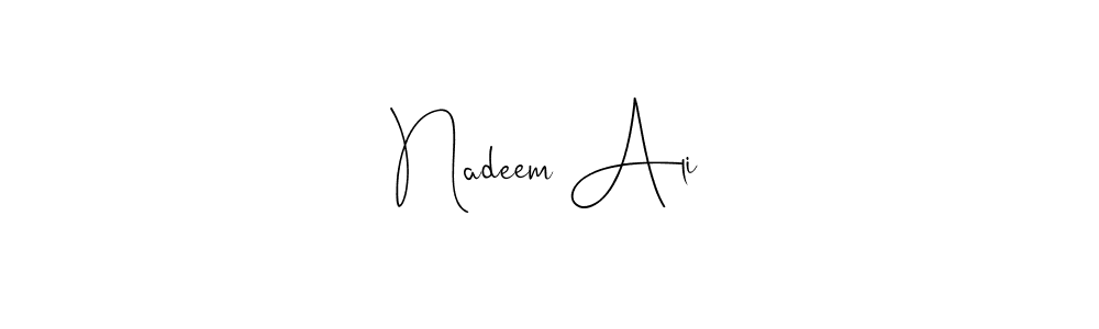 How to make Nadeem Ali signature? Andilay-7BmLP is a professional autograph style. Create handwritten signature for Nadeem Ali name. Nadeem Ali signature style 4 images and pictures png