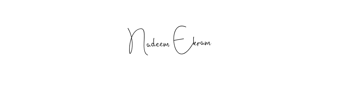 Also You can easily find your signature by using the search form. We will create Nadeem Ekram name handwritten signature images for you free of cost using Andilay-7BmLP sign style. Nadeem Ekram signature style 4 images and pictures png