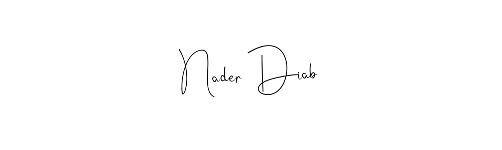 Also we have Nader Diab name is the best signature style. Create professional handwritten signature collection using Andilay-7BmLP autograph style. Nader Diab signature style 4 images and pictures png