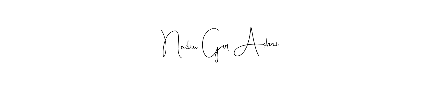 Use a signature maker to create a handwritten signature online. With this signature software, you can design (Andilay-7BmLP) your own signature for name Nadia Gul Ashai. Nadia Gul Ashai signature style 4 images and pictures png