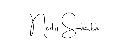 Elevate your brand with a stunning Nadil Shaikh eSignature. The Andilay-7BmLP style provides a balanced, flowing aesthetic for everyday signing. Nadil Shaikh signature style 4 images and pictures png