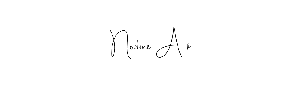 Here are the top 10 professional signature styles for the name Nadine Ali. These are the best autograph styles you can use for your name. Nadine Ali signature style 4 images and pictures png