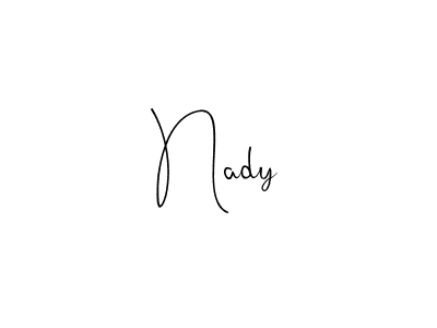 How to make Nady signature? Andilay-7BmLP is a professional autograph style. Create handwritten signature for Nady name. Nady signature style 4 images and pictures png