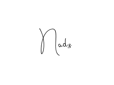 Design your own signature with our free online signature maker. With this signature software, you can create a handwritten (Andilay-7BmLP) signature for name Nadz. Nadz signature style 4 images and pictures png