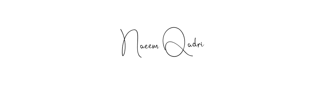 Make a beautiful signature design for name Naeem Qadri. With this signature (Andilay-7BmLP) style, you can create a handwritten signature for free. Naeem Qadri signature style 4 images and pictures png
