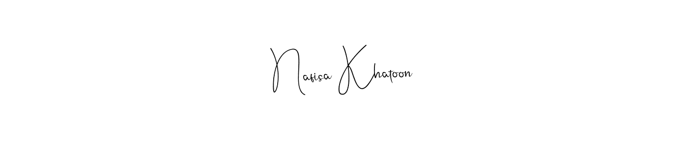 This is the best signature style for the Nafisa Khatoon name. Also you like these signature font (Andilay-7BmLP). Mix name signature. Nafisa Khatoon signature style 4 images and pictures png