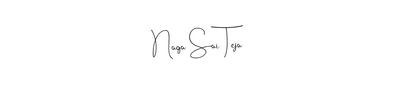 Also You can easily find your signature by using the search form. We will create Naga Sai Teja name handwritten signature images for you free of cost using Andilay-7BmLP sign style. Naga Sai Teja signature style 4 images and pictures png