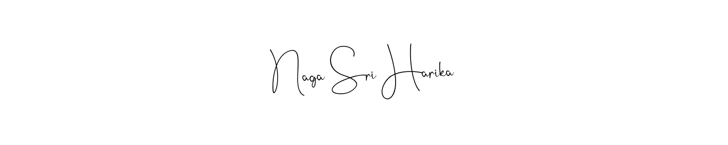 Make a beautiful signature design for name Naga Sri Harika. With this signature (Andilay-7BmLP) style, you can create a handwritten signature for free. Naga Sri Harika signature style 4 images and pictures png