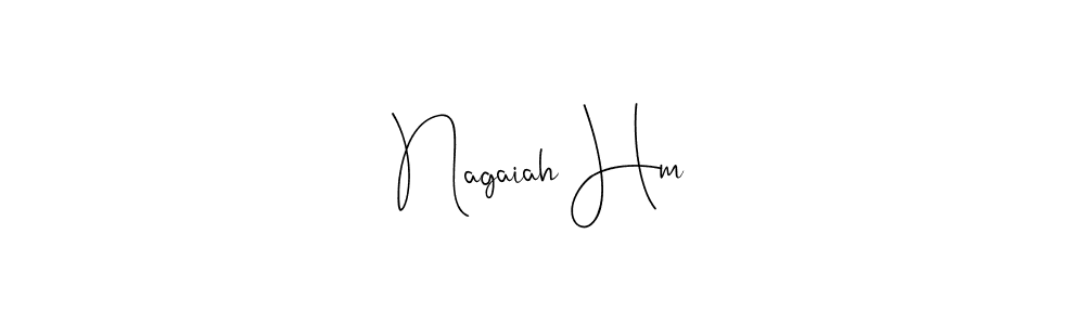 The best way (Andilay-7BmLP) to make a short signature is to pick only two or three words in your name. The name Nagaiah Hm include a total of six letters. For converting this name. Nagaiah Hm signature style 4 images and pictures png