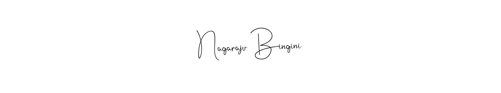 How to make Nagaraju Bingini name signature. Use Andilay-7BmLP style for creating short signs online. This is the latest handwritten sign. Nagaraju Bingini signature style 4 images and pictures png