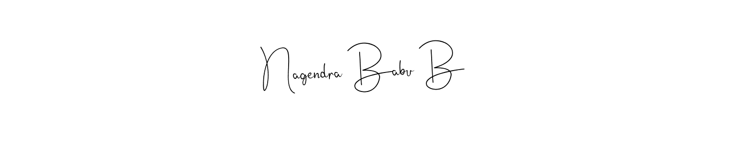 You should practise on your own different ways (Andilay-7BmLP) to write your name (Nagendra Babu B) in signature. don't let someone else do it for you. Nagendra Babu B signature style 4 images and pictures png