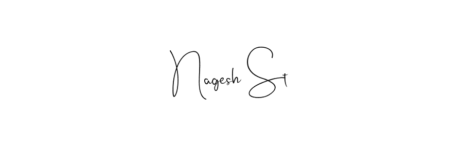 Also You can easily find your signature by using the search form. We will create Nagesh St name handwritten signature images for you free of cost using Andilay-7BmLP sign style. Nagesh St signature style 4 images and pictures png