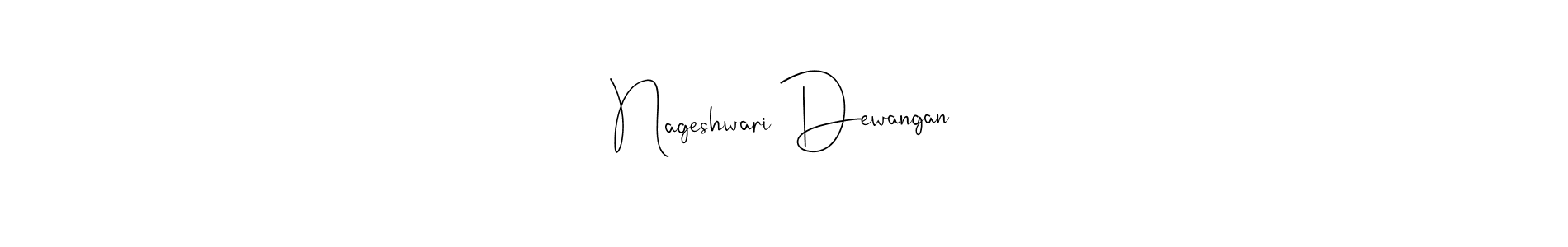 You can use this online signature creator to create a handwritten signature for the name Nageshwari Dewangan. This is the best online autograph maker. Nageshwari Dewangan signature style 4 images and pictures png