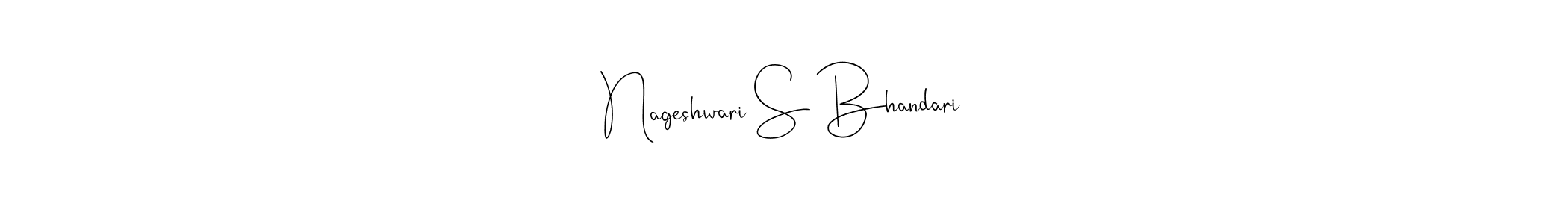 You can use this online signature creator to create a handwritten signature for the name Nageshwari S Bhandari. This is the best online autograph maker. Nageshwari S Bhandari signature style 4 images and pictures png