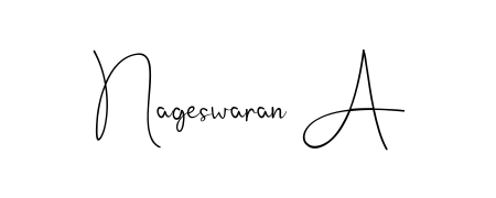 The Andilay-7BmLP font transforms the name Nageswaran A into an executive sign with sharp precision and distinguished character. Nageswaran A signature style 4 images and pictures png
