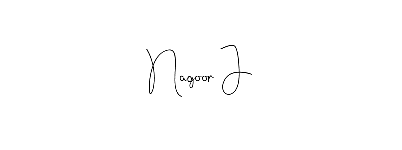How to Draw Nagoor J signature style? Andilay-7BmLP is a latest design signature styles for name Nagoor J. Nagoor J signature style 4 images and pictures png