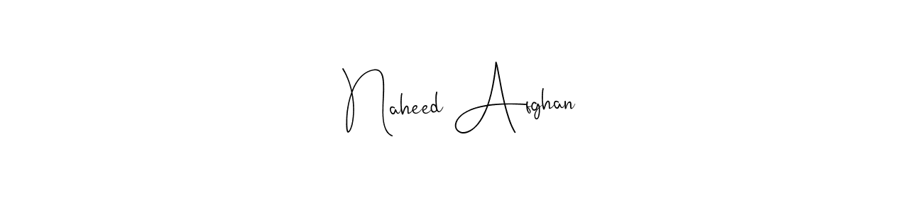 Use a signature maker to create a handwritten signature online. With this signature software, you can design (Andilay-7BmLP) your own signature for name Naheed Afghan. Naheed Afghan signature style 4 images and pictures png