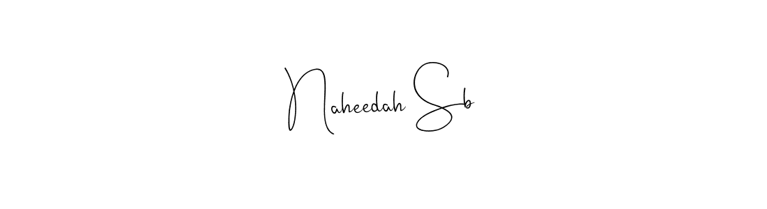 if you are searching for the best signature style for your name Naheedah Sb. so please give up your signature search. here we have designed multiple signature styles  using Andilay-7BmLP. Naheedah Sb signature style 4 images and pictures png