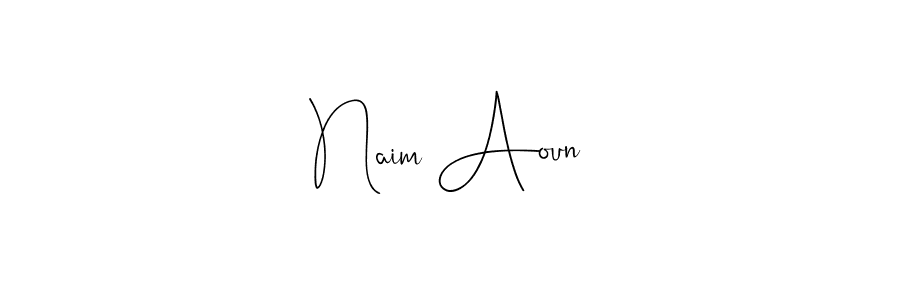 Design your own signature with our free online signature maker. With this signature software, you can create a handwritten (Andilay-7BmLP) signature for name Naim Aoun. Naim Aoun signature style 4 images and pictures png