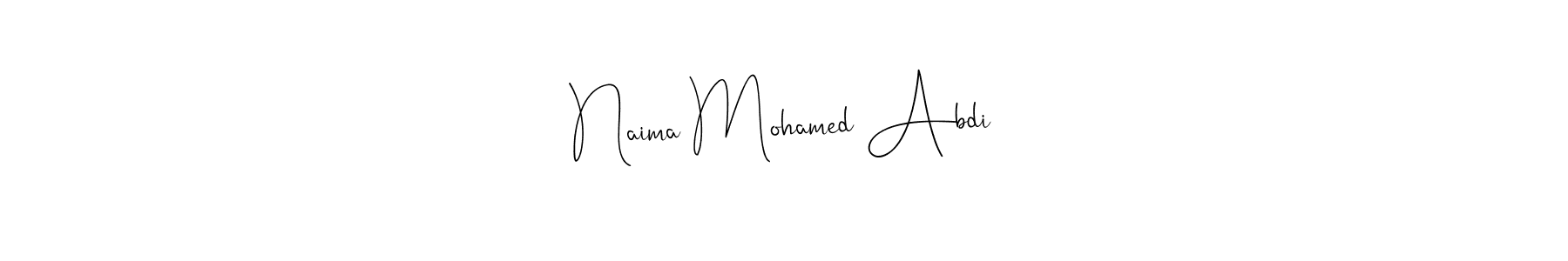This is the best signature style for the Naima Mohamed Abdi name. Also you like these signature font (Andilay-7BmLP). Mix name signature. Naima Mohamed Abdi signature style 4 images and pictures png