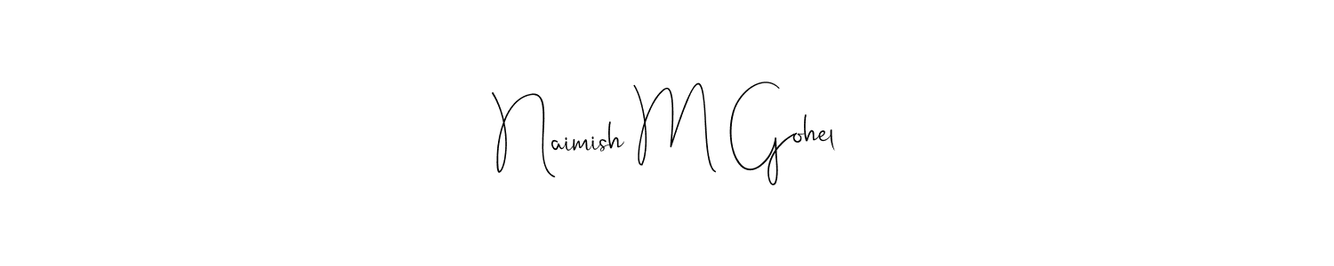 You can use this online signature creator to create a handwritten signature for the name Naimish M Gohel. This is the best online autograph maker. Naimish M Gohel signature style 4 images and pictures png