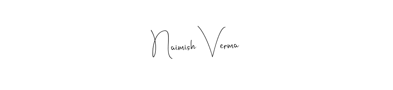 Design your own signature with our free online signature maker. With this signature software, you can create a handwritten (Andilay-7BmLP) signature for name Naimish Verma. Naimish Verma signature style 4 images and pictures png