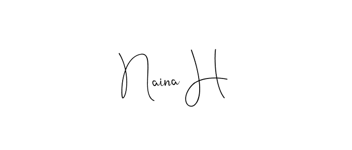 Also You can easily find your signature by using the search form. We will create Naina H name handwritten signature images for you free of cost using Andilay-7BmLP sign style. Naina H signature style 4 images and pictures png