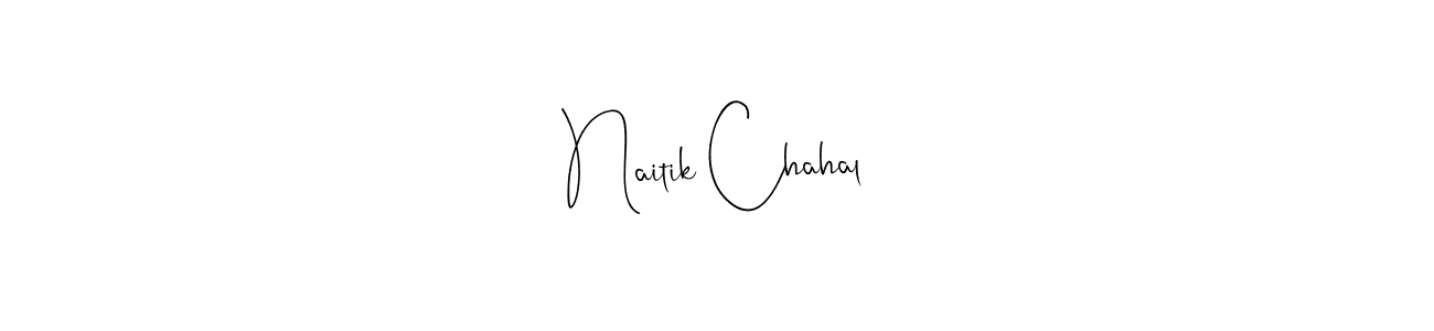 This is the best signature style for the Naitik Chahal name. Also you like these signature font (Andilay-7BmLP). Mix name signature. Naitik Chahal signature style 4 images and pictures png