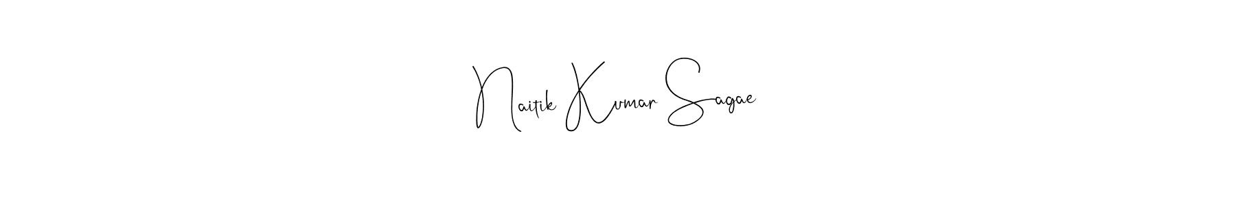 Design your own signature with our free online signature maker. With this signature software, you can create a handwritten (Andilay-7BmLP) signature for name Naitik Kumar Sagae. Naitik Kumar Sagae signature style 4 images and pictures png