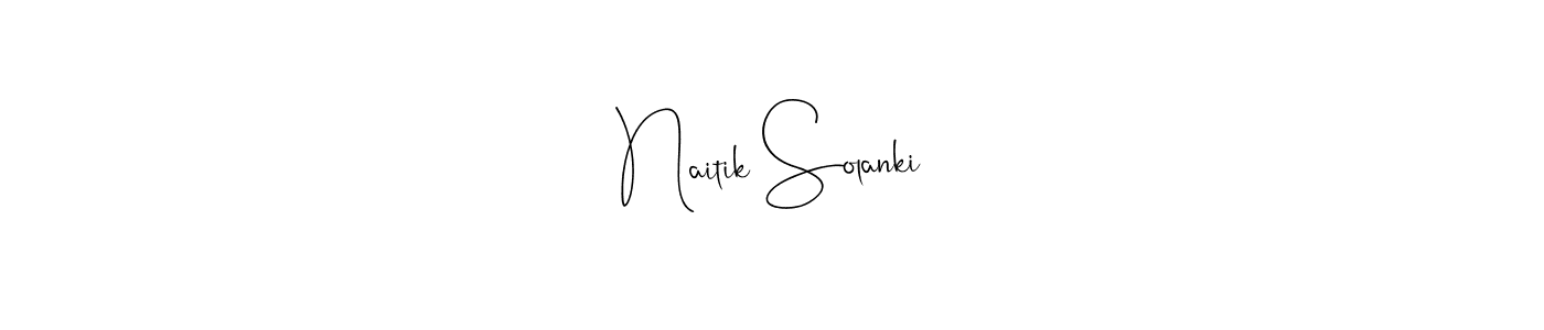 Use a signature maker to create a handwritten signature online. With this signature software, you can design (Andilay-7BmLP) your own signature for name Naitik Solanki. Naitik Solanki signature style 4 images and pictures png