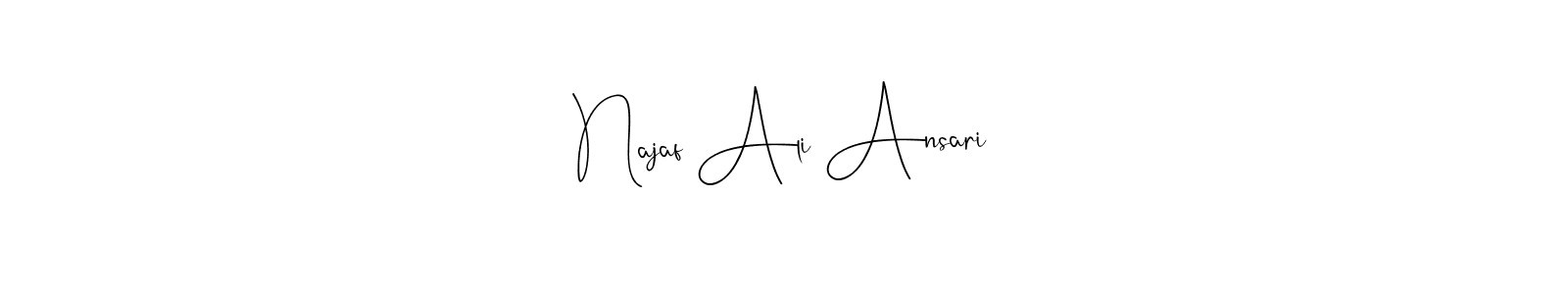 Check out images of Autograph of Najaf Ali Ansari name. Actor Najaf Ali Ansari Signature Style. Andilay-7BmLP is a professional sign style online. Najaf Ali Ansari signature style 4 images and pictures png