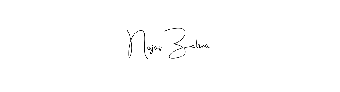 How to make Najaf Zahra name signature. Use Andilay-7BmLP style for creating short signs online. This is the latest handwritten sign. Najaf Zahra signature style 4 images and pictures png