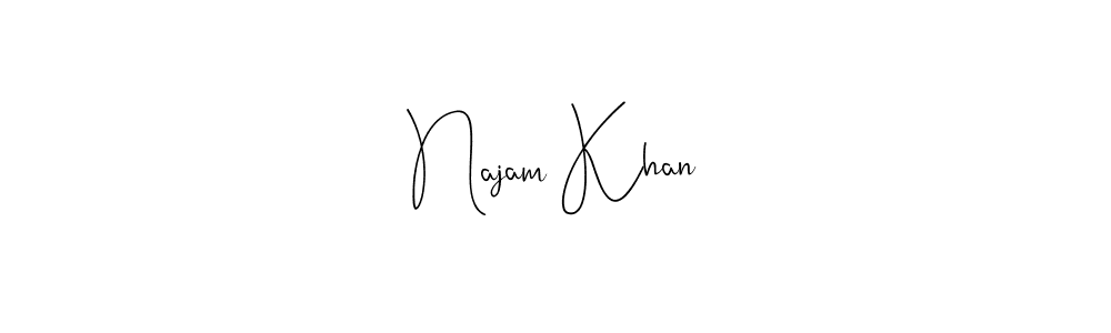 You should practise on your own different ways (Andilay-7BmLP) to write your name (Najam Khan) in signature. don't let someone else do it for you. Najam Khan signature style 4 images and pictures png
