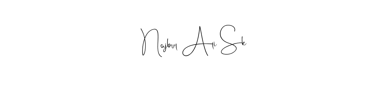 You can use this online signature creator to create a handwritten signature for the name Najbul Ali Sk. This is the best online autograph maker. Najbul Ali Sk signature style 4 images and pictures png
